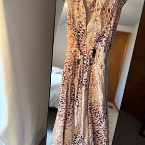 Nic + Zoe Sleeveless Shirt Dress - Pink - Maxi - pocket dress - Large - A-line